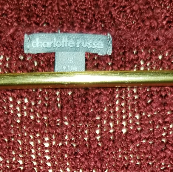 Charlotte Russe Maroon  Long Sleeves Sweater - Picture 5 of 7